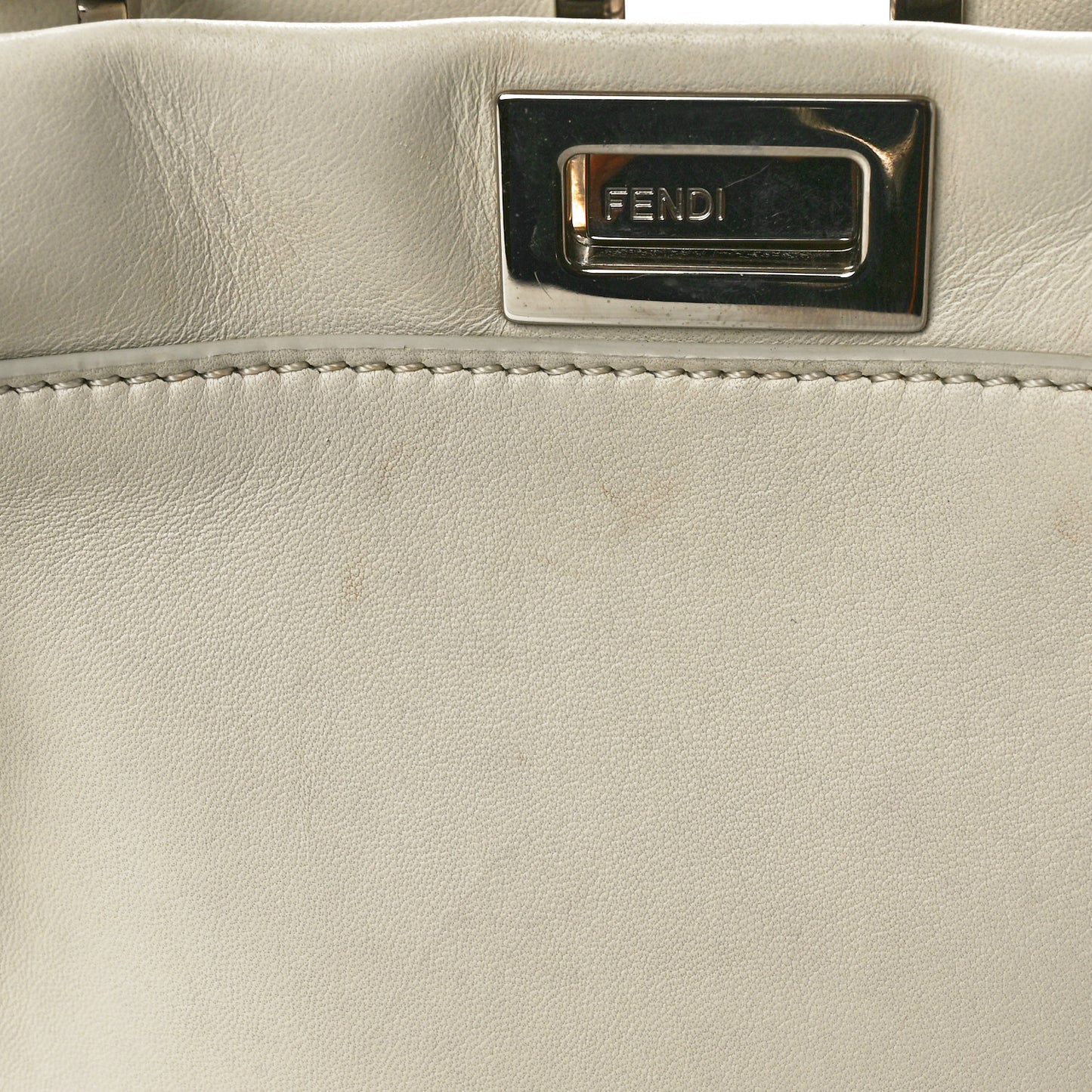Nappa Lace Up Mini Peekaboo Iconic Satchel Bianco Carta