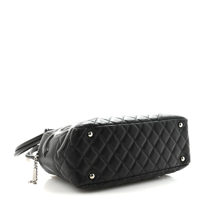 Chanel Calfskin Quilted Large Cambon Bowler Black 4 of 10