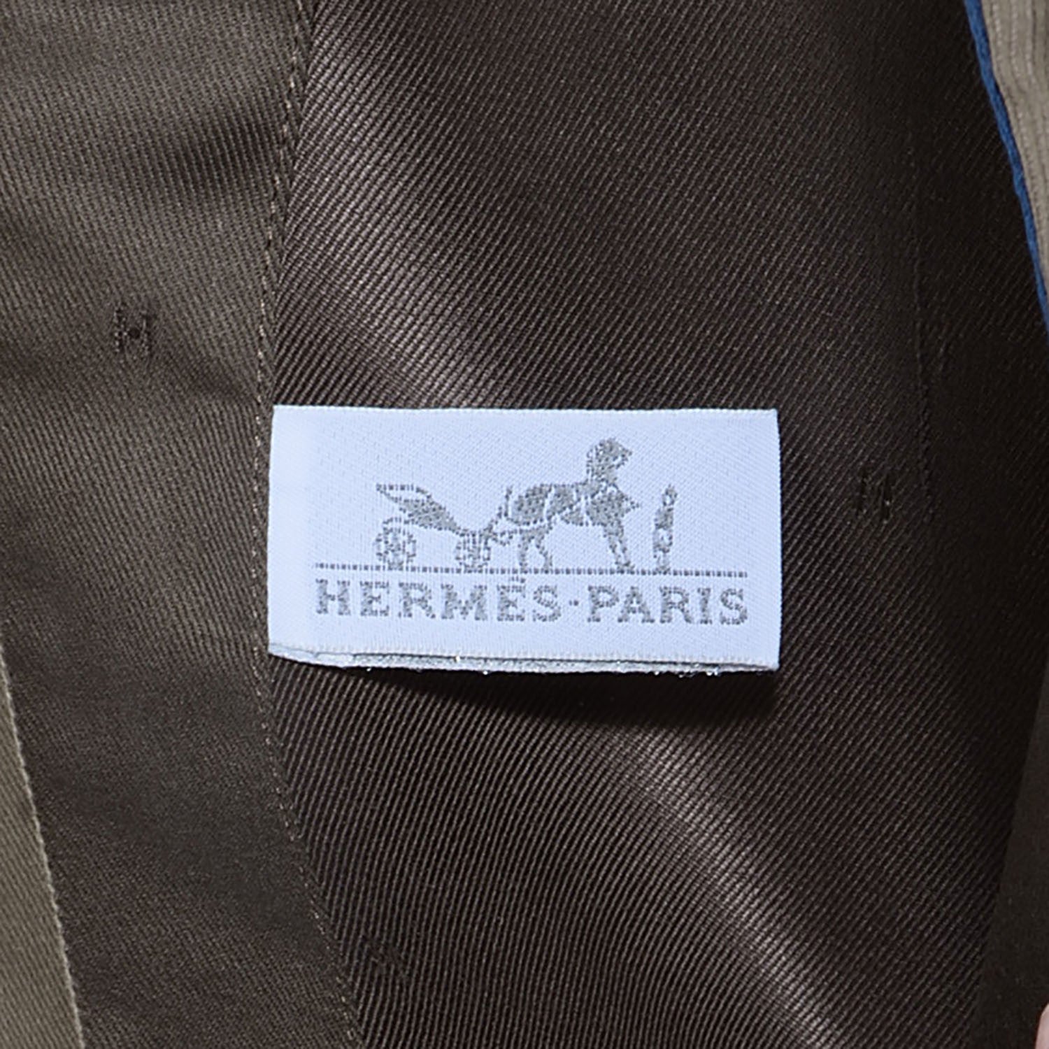 Hermes Jacquard Silk Cotton Faubourg Rectangular Pillow Cases Taupe Set of Two 3 of 6