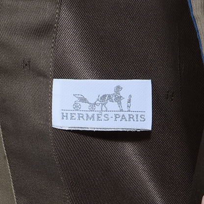 Hermes Jacquard Silk Cotton Faubourg Rectangular Pillow Cases Taupe Set of Two 3 of 6