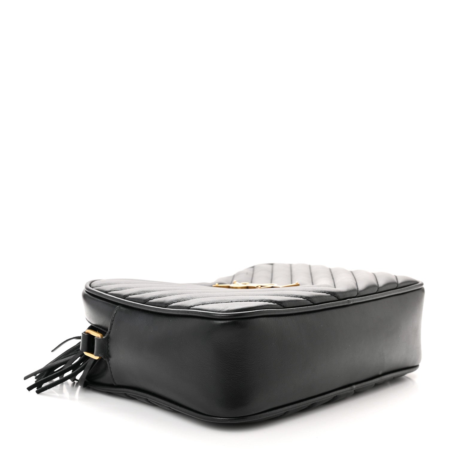 Saint Laurent Calfskin Matelasse Monogram Lou Camera Bag Black 4 of 13