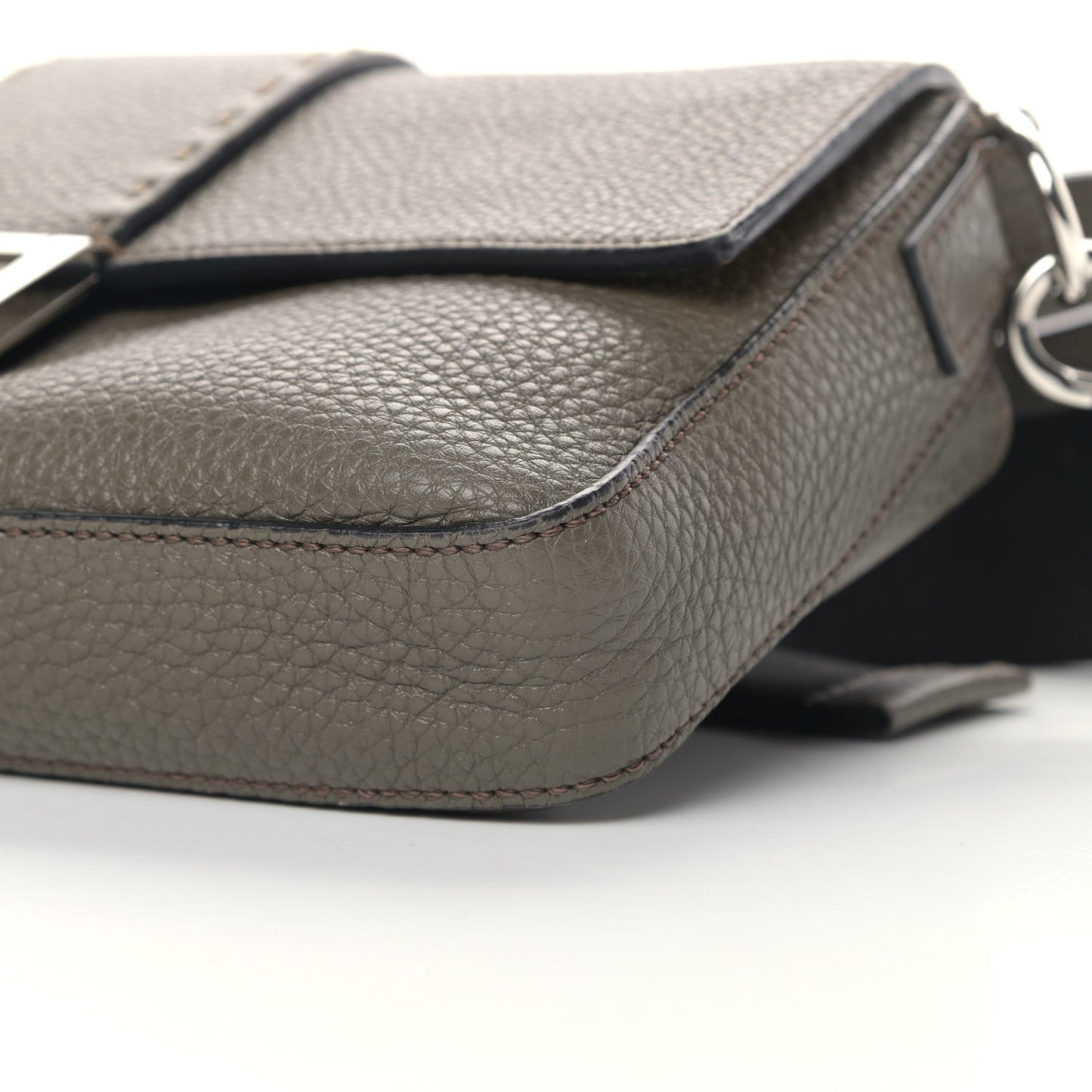 Cuoio Romano Selleria Belt Baguette Bag Taupe