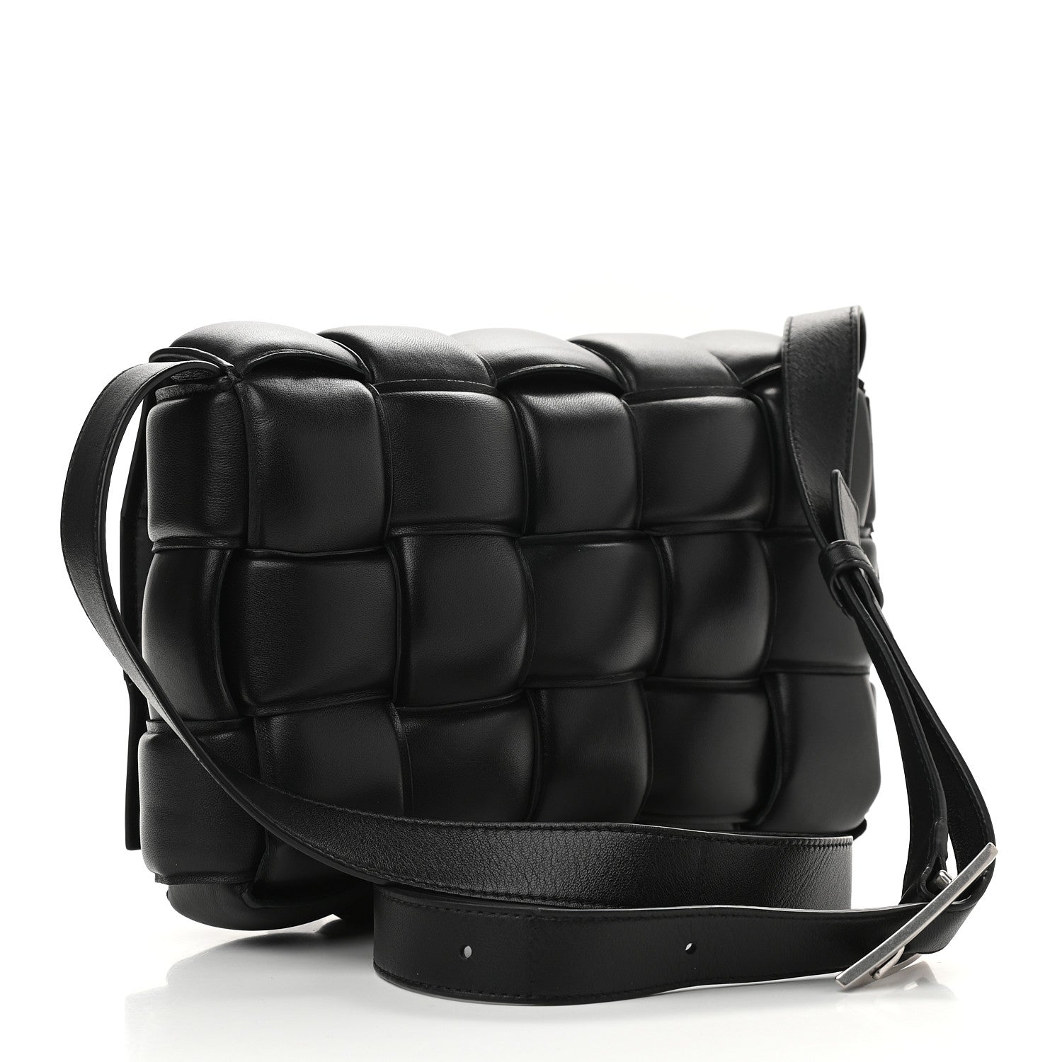 Bottega Veneta Nappa Maxi Intreccio Padded Cassette Crossbody Bag Black 3 of 14