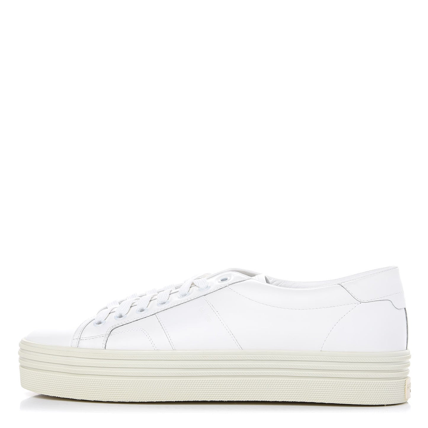Calfskin Court Sneakers 42 White
