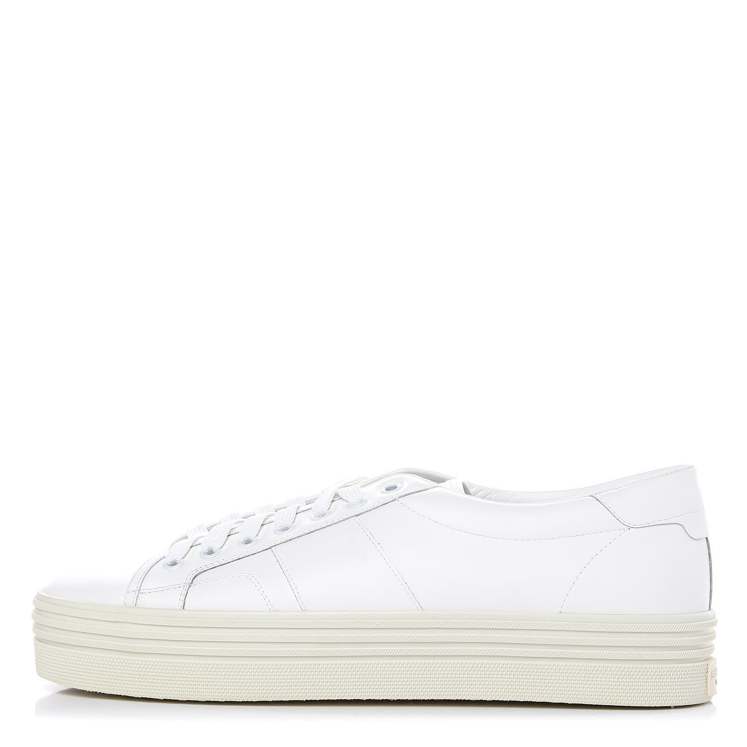 Saint Laurent Calfskin Court Sneakers 42 White 1 of 9