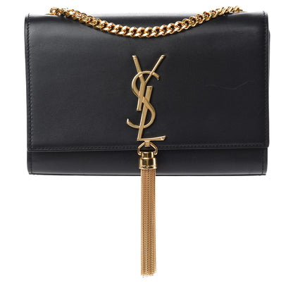 Saint Laurent Smooth Calfskin Small Classic Monogram Kate Tassel Satchel Black 1 of 10