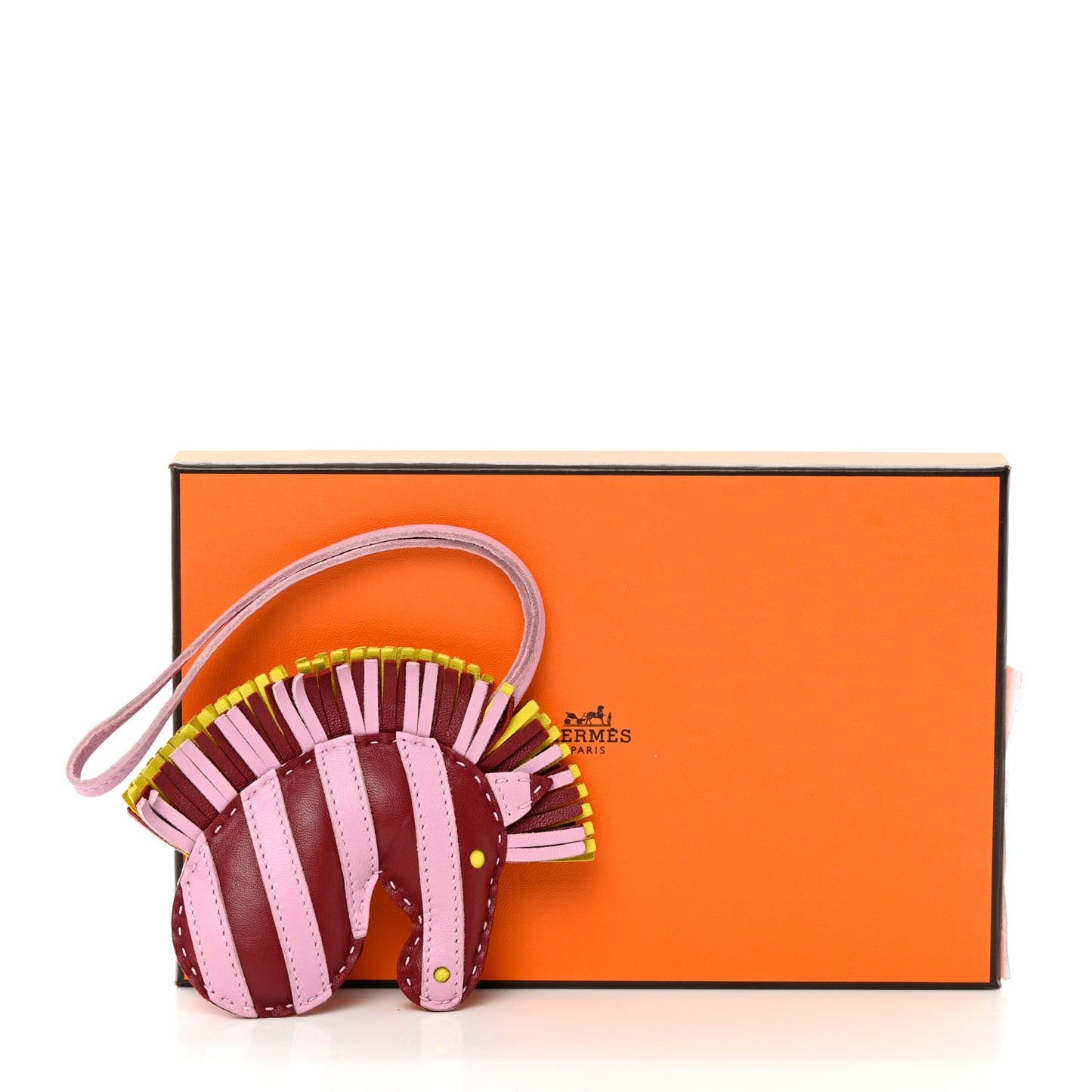 Milo Lambskin Geegee Savannah Bag Charm Rouge Grenat Mauve Sylvestre Lime