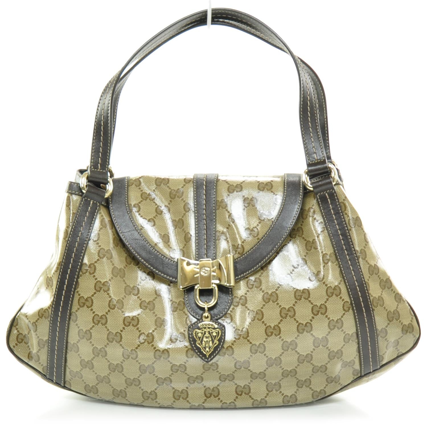 Gucci Crystal Monogram Duchessa Flap Bag 1 of 9