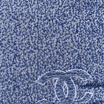 Chanel Terry Cotton Resin Chain Fizzy Hobo Blue White 7 of 15