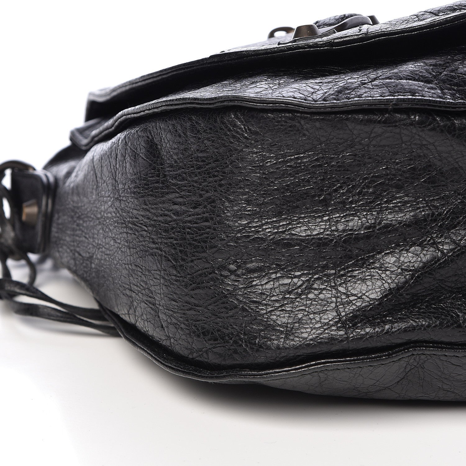 Balenciaga Agneau Classic Hardware Neo Folk Messenger Black 9 of 10