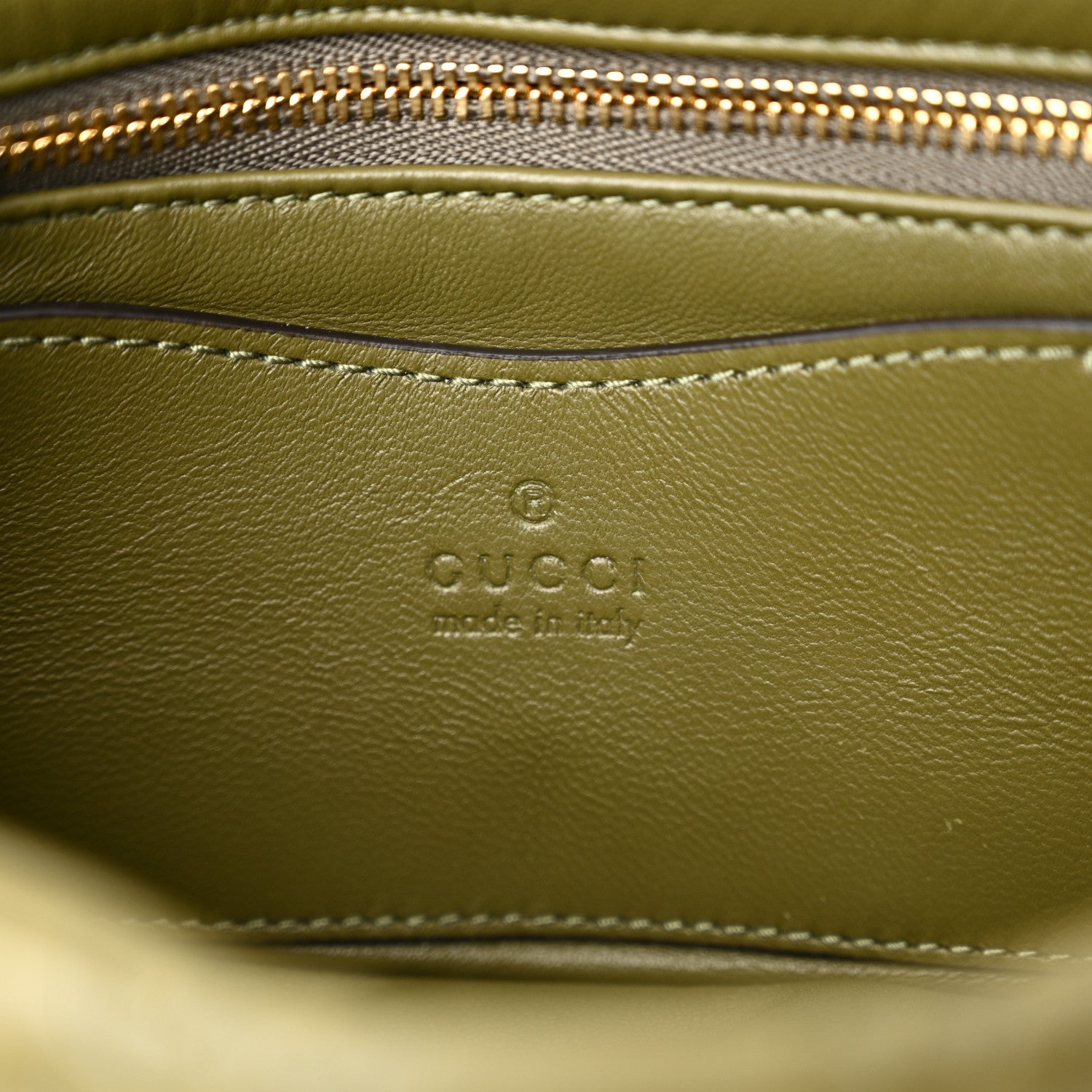 Gucci Lambskin Embossed Mini GG Milano Top Handle Shoulder Bag Green 6 of 11