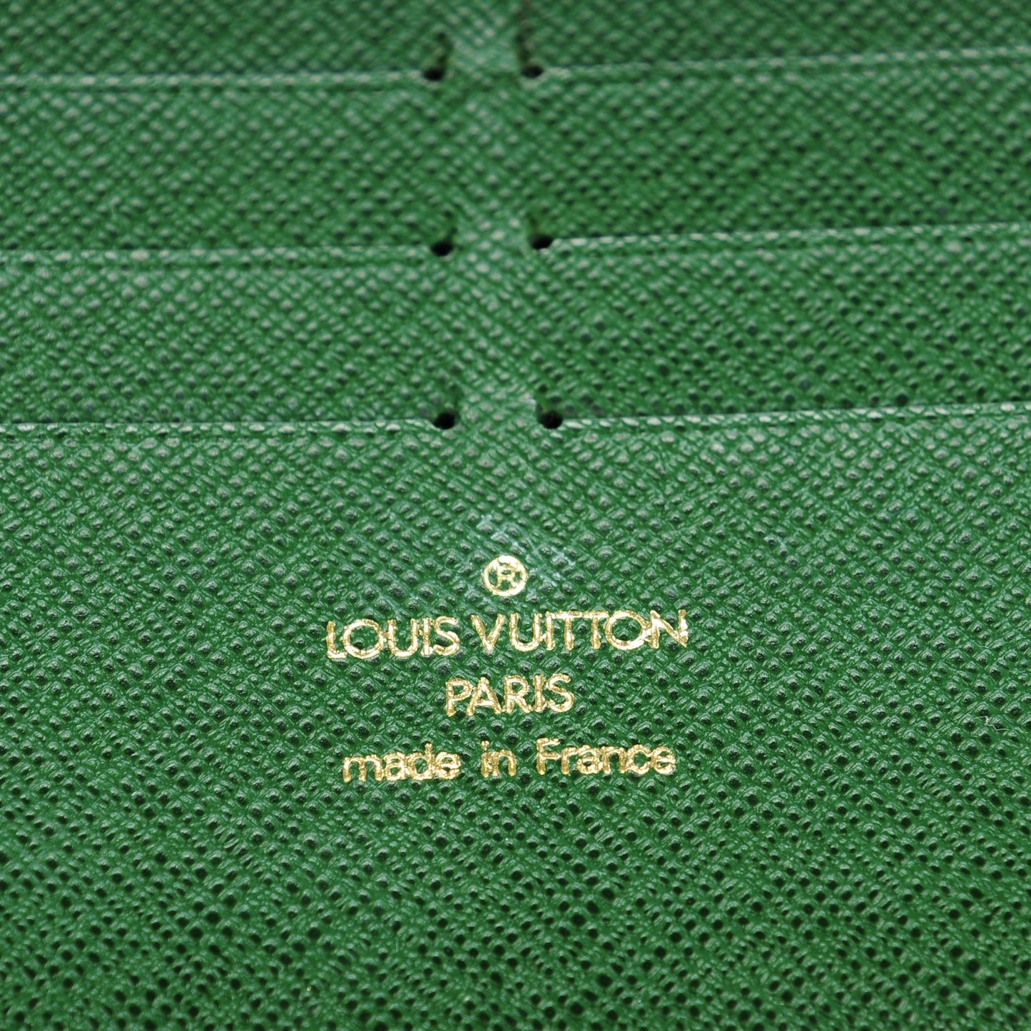 Monogram Groom Zippy Organizer Wallet Green