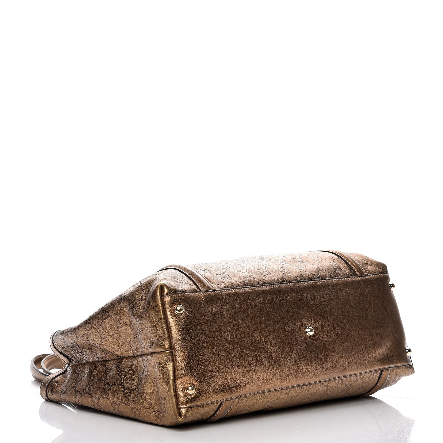 Metallic Guccissima Medium Britt Tote Gold