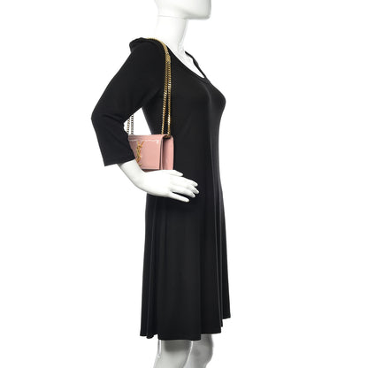 Saint Laurent Patent Small Classic Monogram Kate Satchel Dragee 2 of 18