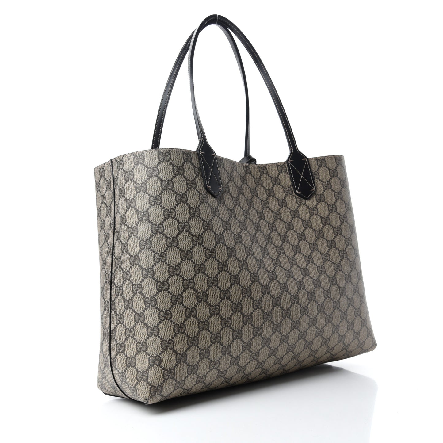 Calfskin GG Supreme Monogram Medium Reversible Tote Black