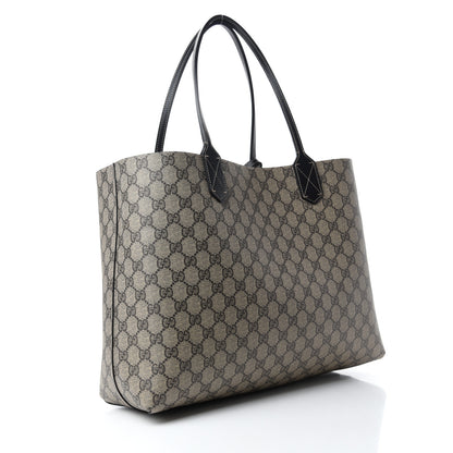 Gucci Calfskin GG Supreme Monogram Medium Reversible Tote Black 10 of 24