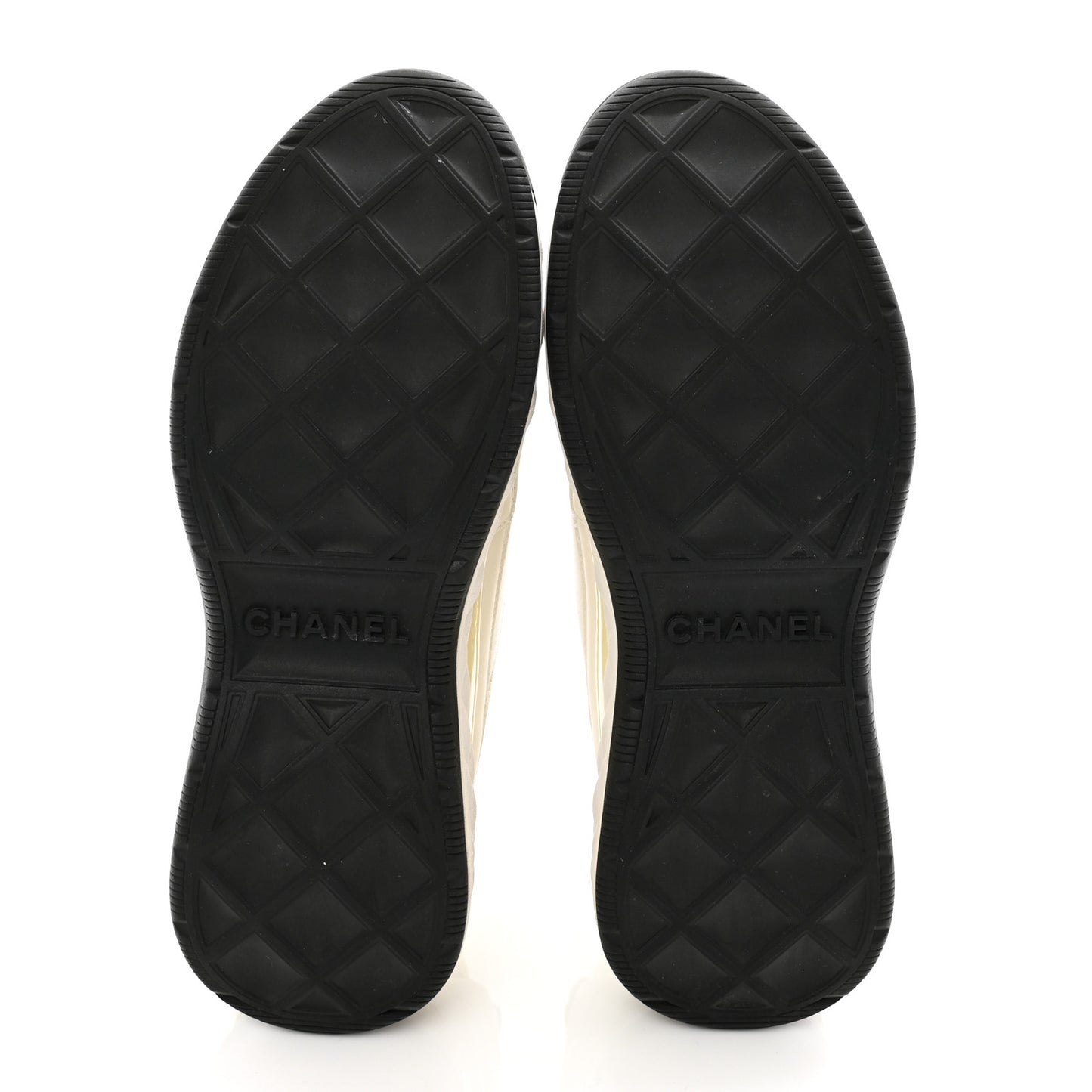 Fabric Suede Calfskin CC Sneakers 37 White Light Grey