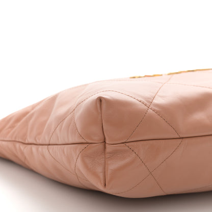 Chanel Shiny Calfskin Quilted Small Chanel 22 Camel 10 of 11