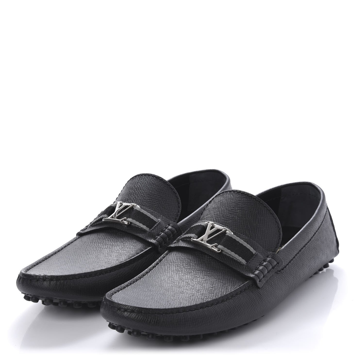 Louis Vuitton Taiga Hockenheim Moccasin Loafers Black 8.5 3 of 9