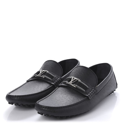 Louis Vuitton Taiga Hockenheim Moccasin Loafers Black 8.5 3 of 9