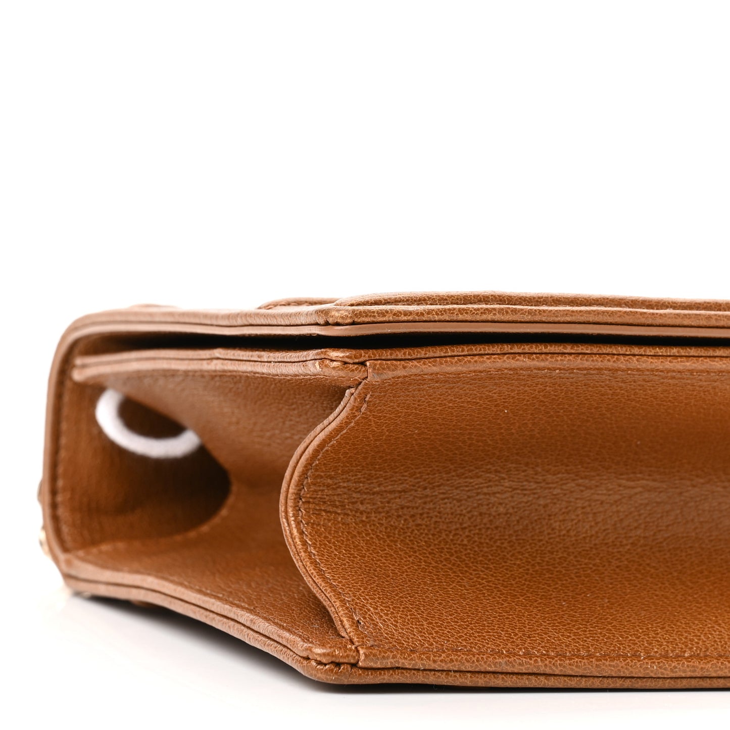 Grained Calfskin Medium Diorama Flap Bag Brown