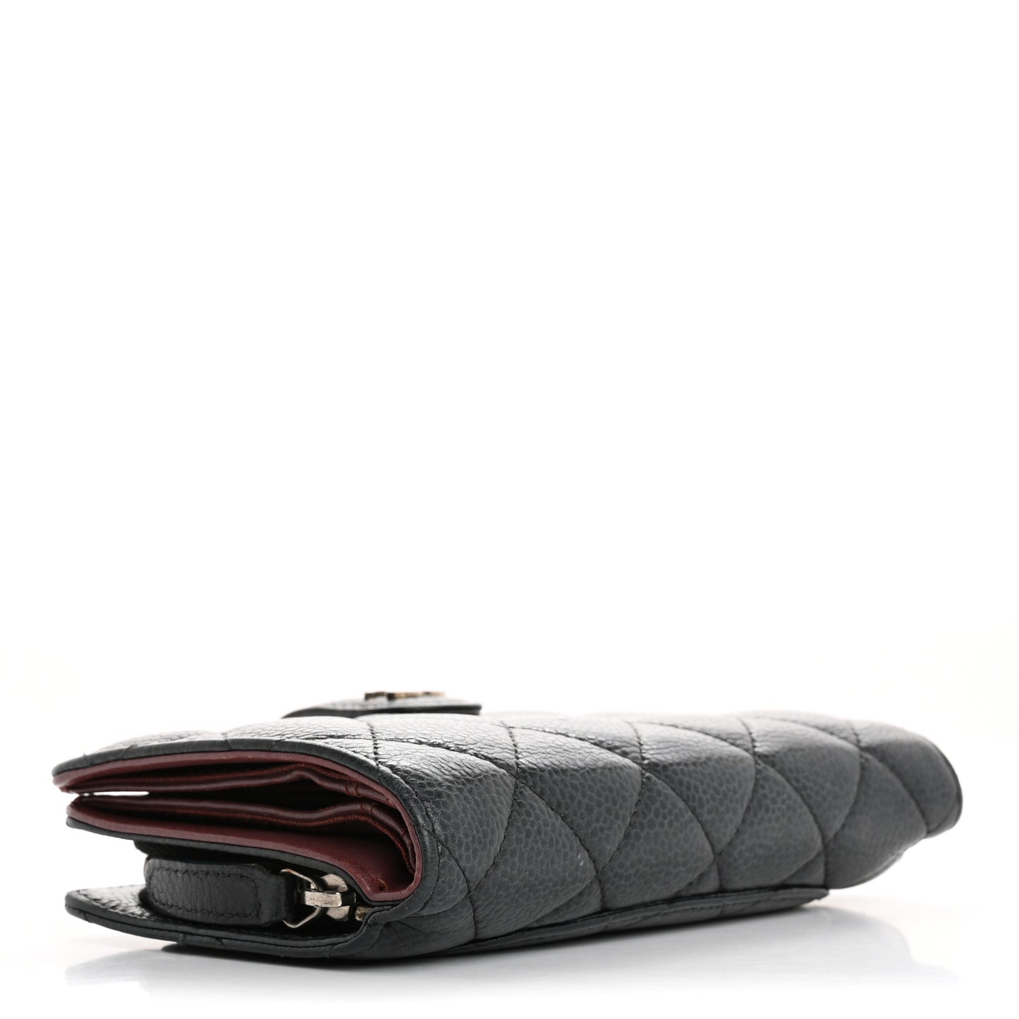 Caviar Quilted CC French Wallet Black