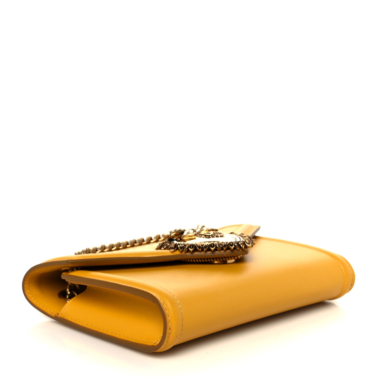 Smooth Calfskin Devotion Envelope Phone Bag Senape