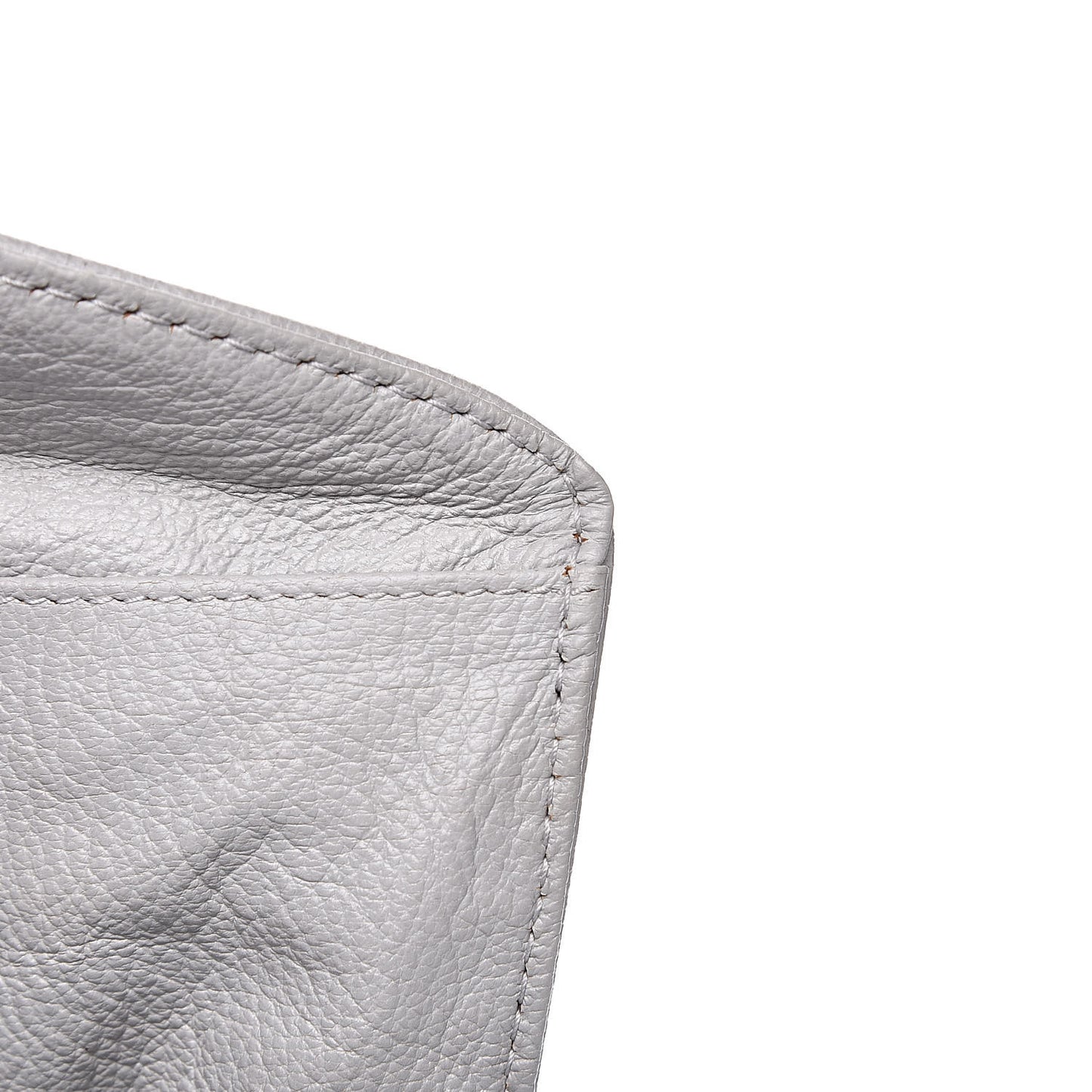 Agneau Giant 12 Gold Hardware Envelope Clutch Gris Ciment