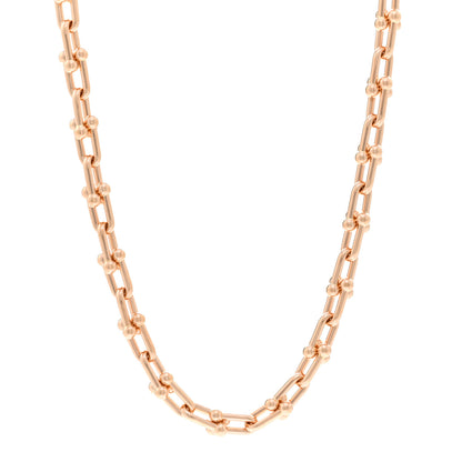 Tiffany 18K Rose Gold Medium HardWear Link Necklace 1 of 4