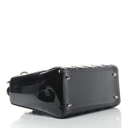Christian Dior Patent Cannage Medium Lady Dior Black 4 of 11