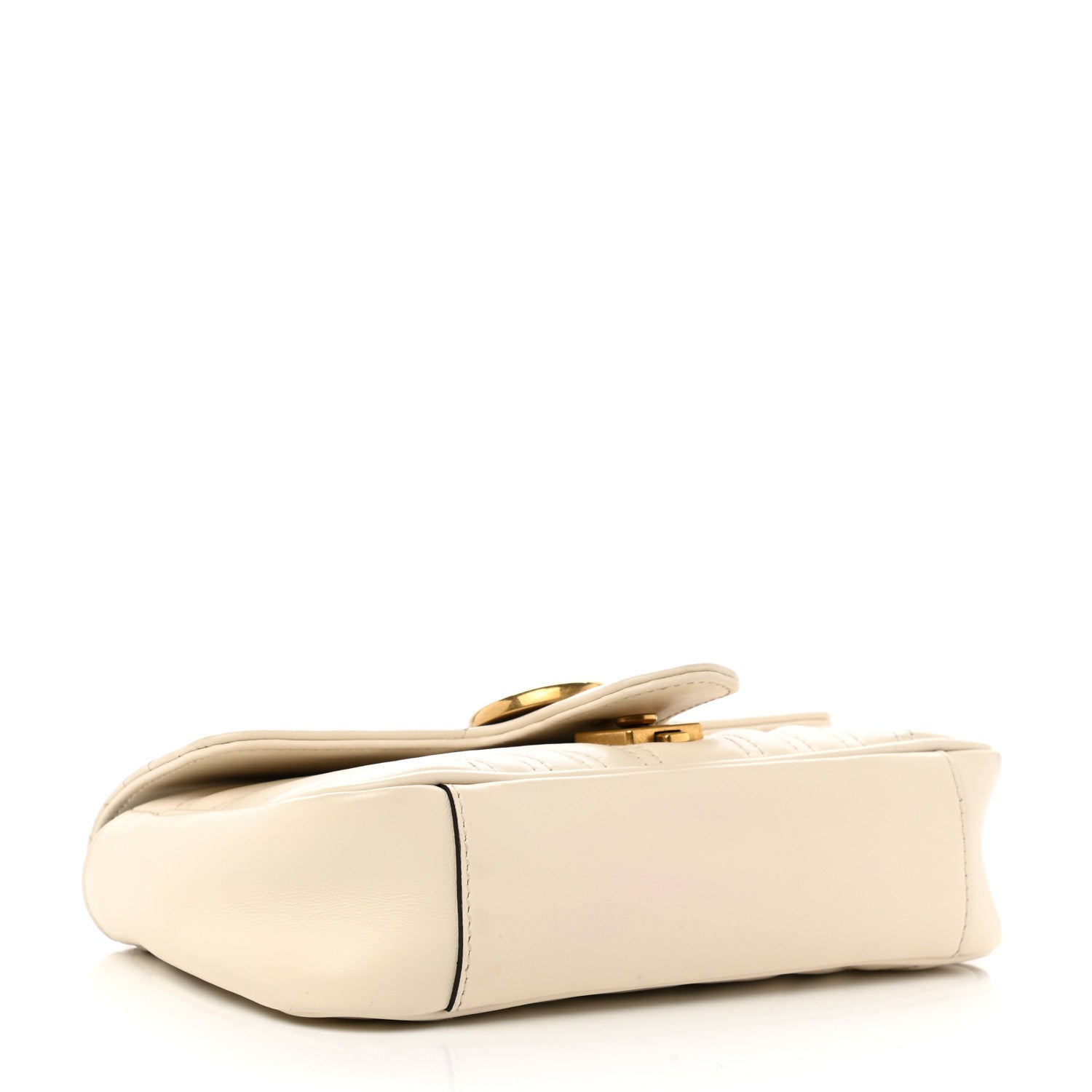 Gucci Calfskin Matelasse Mini GG Marmont Shoulder Bag White 4 of 11