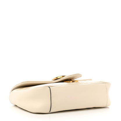 Gucci Calfskin Matelasse Mini GG Marmont Shoulder Bag White 4 of 11