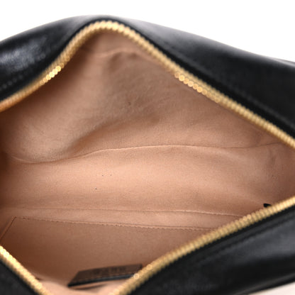Gucci Monogram Matelasse Diagonal Small GG Marmont Chain Shoulder Bag Beige Black 5 of 11