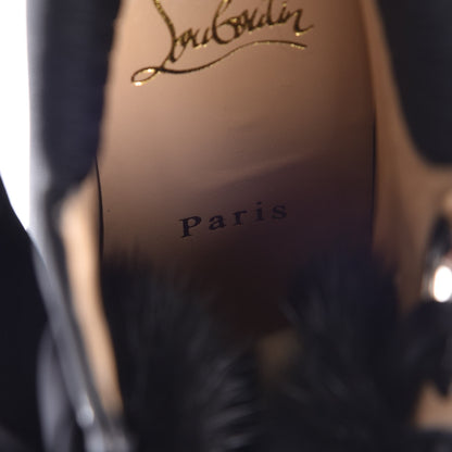Christian Louboutin Calfskin Mink Jenny From the Alps 70 Ankle Boots 36.5 Black 8 of 13