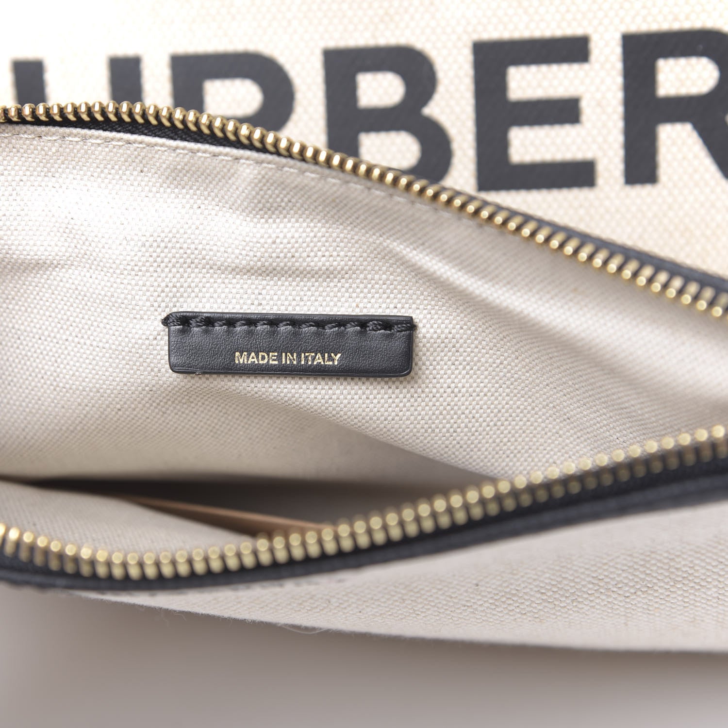 Burberry Cotton Soft Canvas Calfskin Medium Belt Tote Natural Black 8 of 11