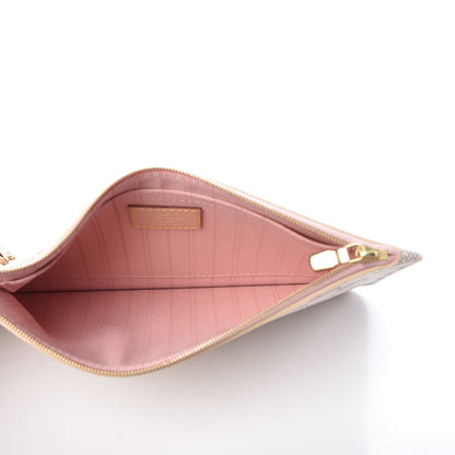 Louis Vuitton Damier Azur Neverfull MM GM Pochette Rose Ballerine 5 of 7