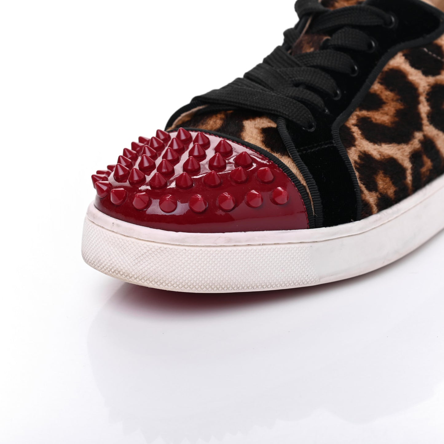 Pony Hair Spikes Orlato Flat Sneakers 38.5 Leopard