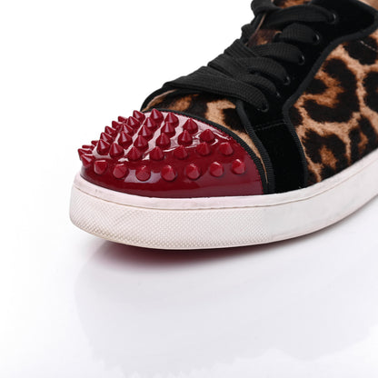 Christian Louboutin Pony Hair Spikes Orlato Flat Sneakers 38.5 Leopard 19 of 26