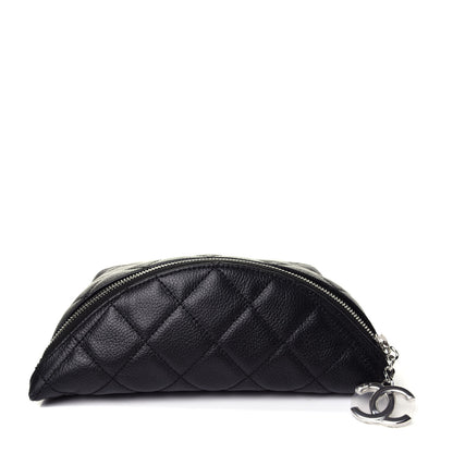 Chanel Grained Calfskin Quilted Waist Belt Bag Black 10 of 12