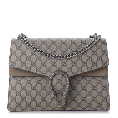 Gucci GG Supreme Monogram Medium Dionysus Shoulder Bag Taupe 1 of 9