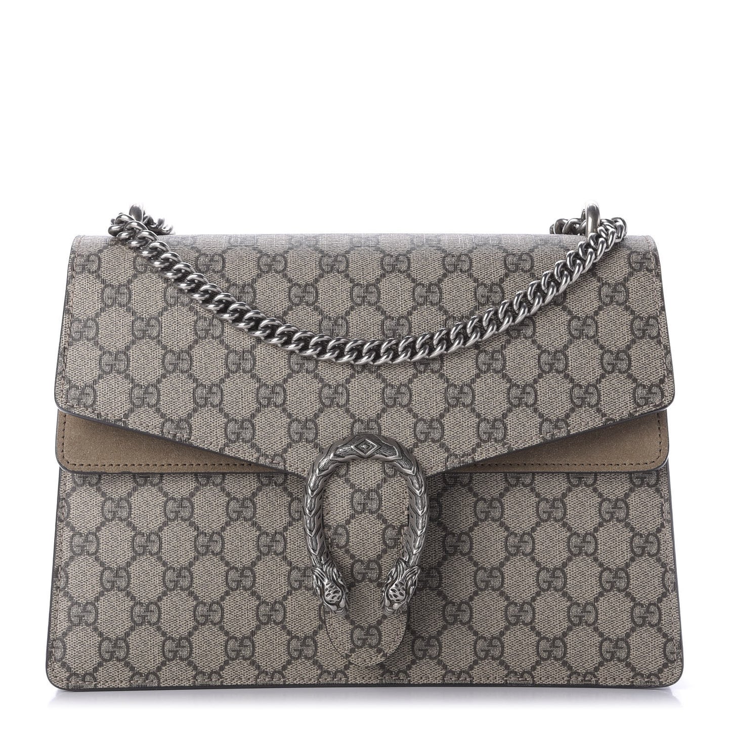 GG Supreme Monogram Medium Dionysus Shoulder Bag Taupe