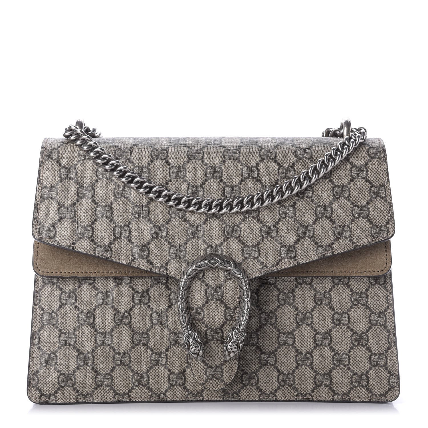 Gucci GG Supreme Monogram Medium Dionysus Shoulder Bag Taupe 1 of 9