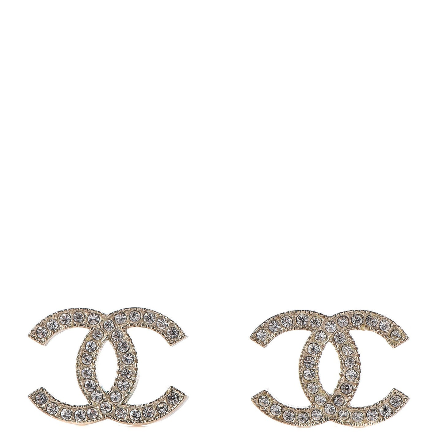 Crystal Timeless CC Earrings Gold