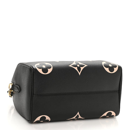 Louis Vuitton Empreinte Monogram Giant Speedy Bandouliere 25 Black Beige 4 of 7
