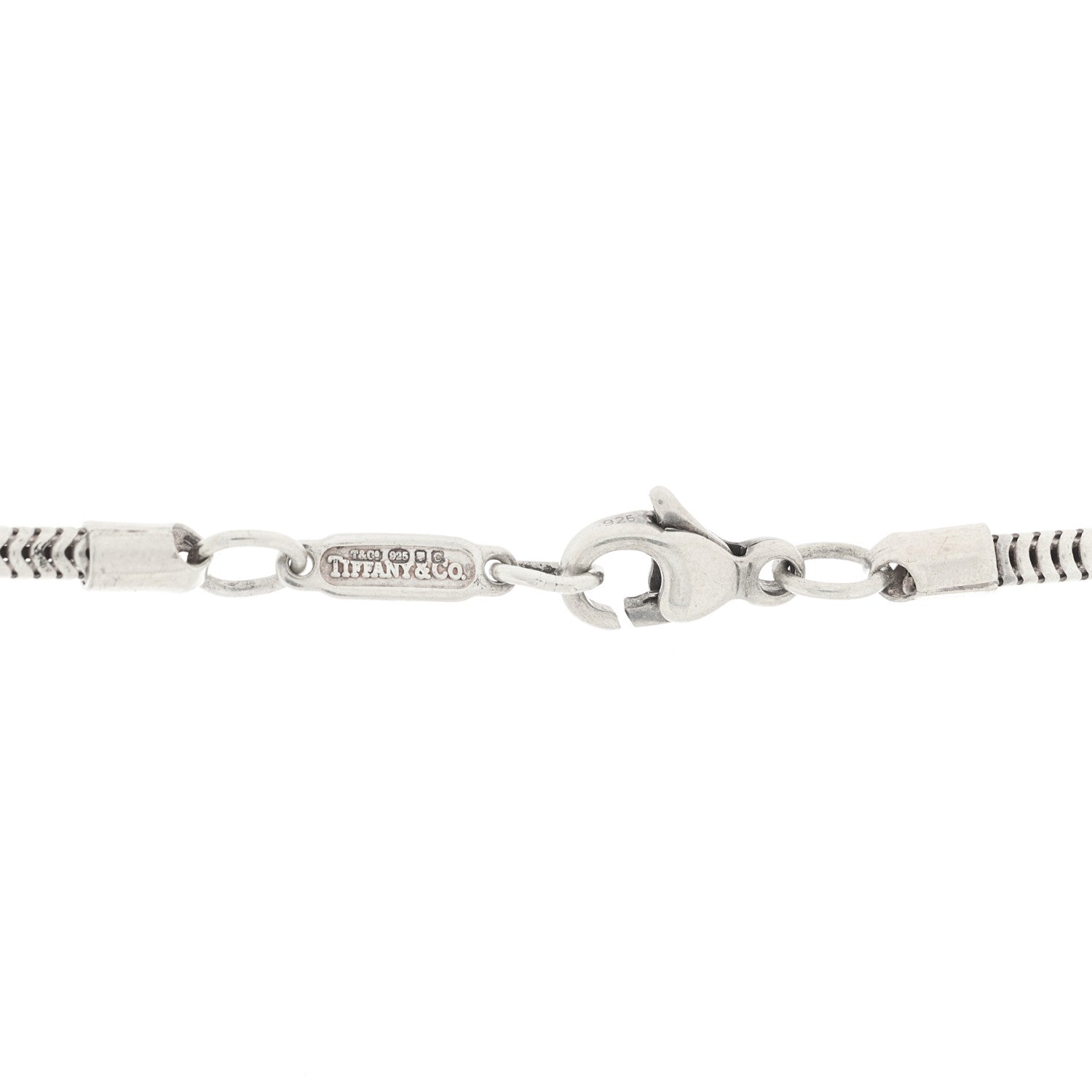 Tiffany Sterling Silver 18K Yellow Gold Hematite Pendant Necklace 4 of 6