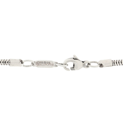 Tiffany Sterling Silver 18K Yellow Gold Hematite Pendant Necklace 4 of 6