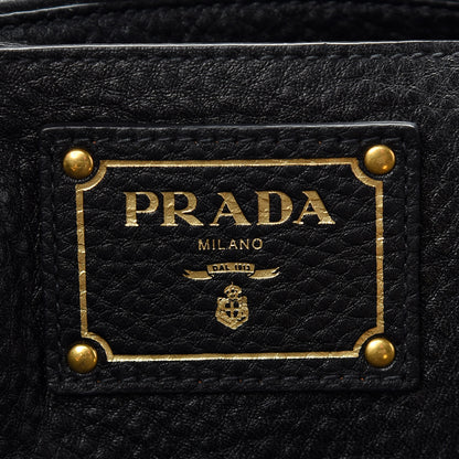 Prada Vitello Daino Top Handle Tote Black 6 of 9