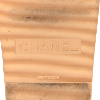 Chanel Lambskin Espadrille Sandals 37 Beige 8 of 9