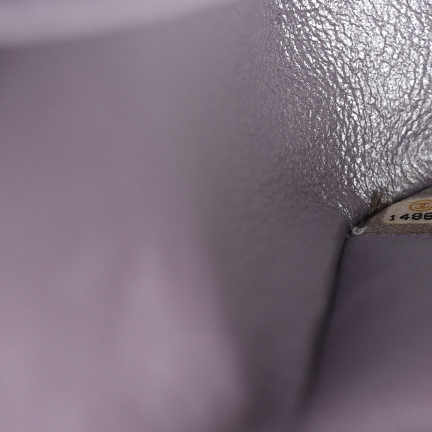 Chanel Metallic Lambskin Quilted Jumbo Double Flap Light Purple 7 of 15