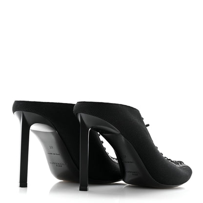Givenchy Knit Fabric Show Lace-Up Mules 37 Black 5 of 10